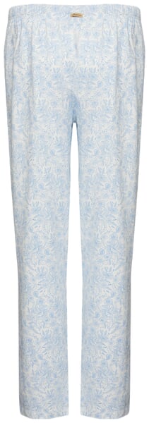 Damespyjama-broek met patroon Lichtblauw