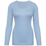 Women's Long-Sleeve Ajour Shirt Light blue