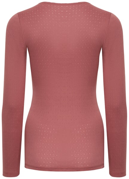 Women's Long-Sleeve Ajour Shirt Copper-Coloured