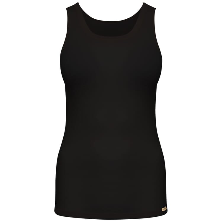 Top da donna in lana e seta, Nero