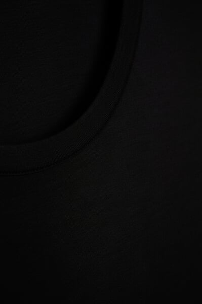Damen-Kurzarmshirt Wolle-Seide Schwarz, Fertigungssprozess