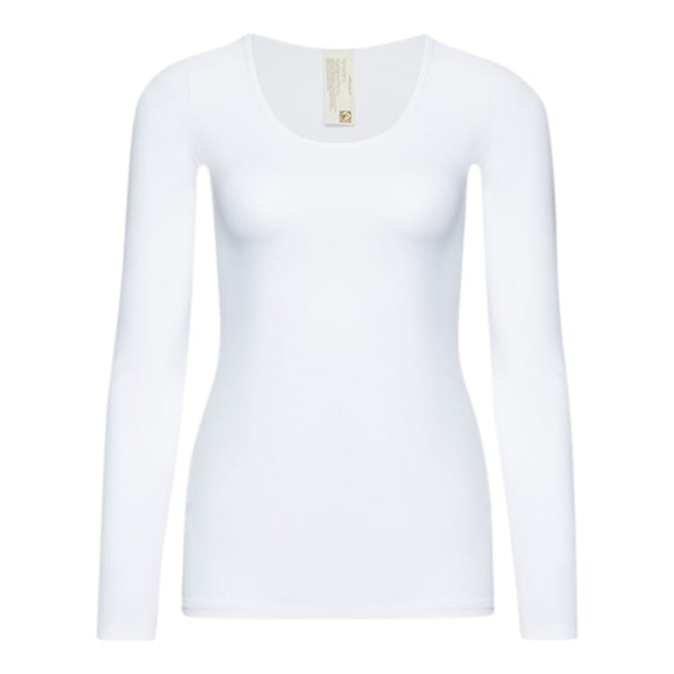 Maglietta da donna a maniche lunghe, Bianco