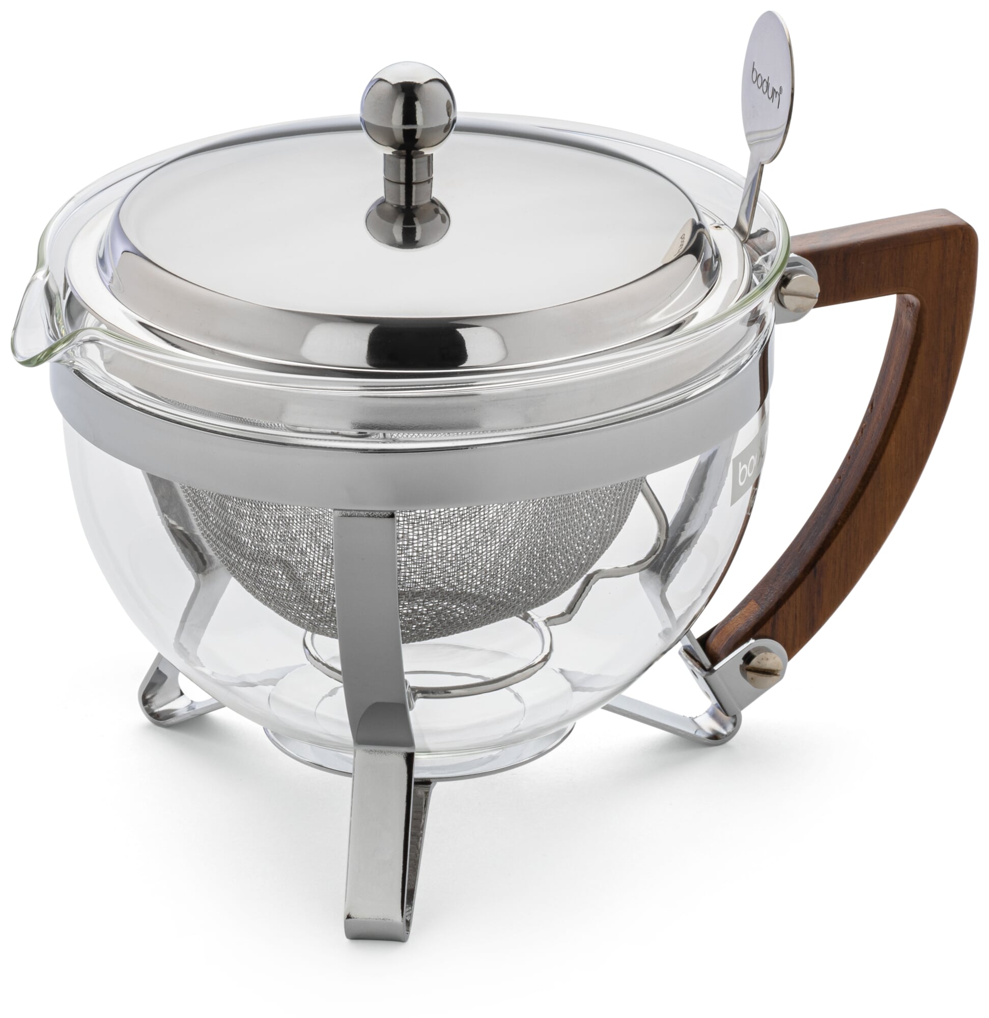 Teekanne mit Filter Holzgriff, 1,0l