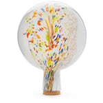 Sfera da giardino in vetro della Turingia" Bianco-variegato"