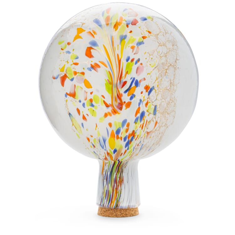 Thuringian Glass Garden Ornaments.", White and Multicolored."