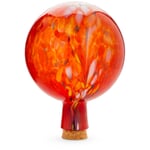 Sfera da giardino in vetro della Turingia" Rosso-variegato"