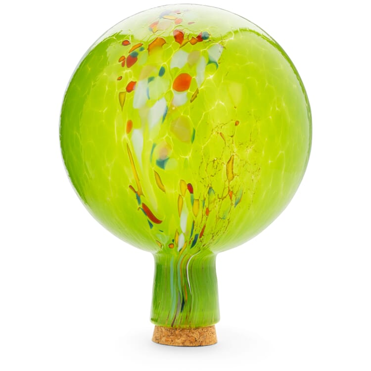 Gartenkugel Thüringer Glas, Grün-Bunt
