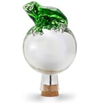 Sfera da giardino in vetro con rana