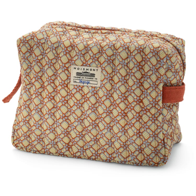 Borsa da toilette n. 43, azzurro-corallo