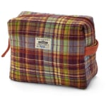 Borsa da toilette n. 43 a quadri Viola-verde