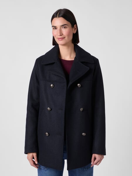 Bretonische Kaban-Jacke Damen Marine 334, Tragebild