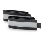 Bracelet en cuir avec bandes réfléchissantes Noir