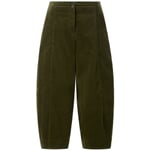 Pantaloni da donna in velluto Oliva