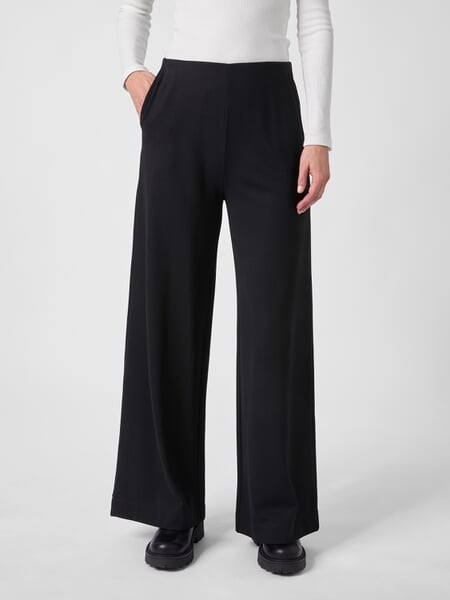 Pantalon en jersey pour femme Noir, présenté sur un modèle
