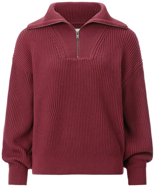 Women’s Knitted Troyer Wine red