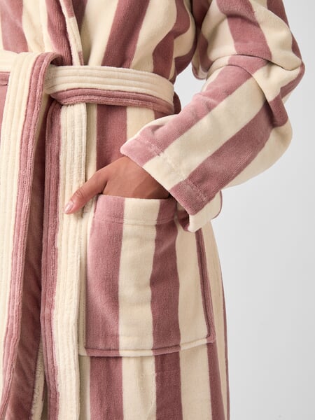 Peignoir d'intérieur et de bain à rayures larges Rose, vue détaillée
