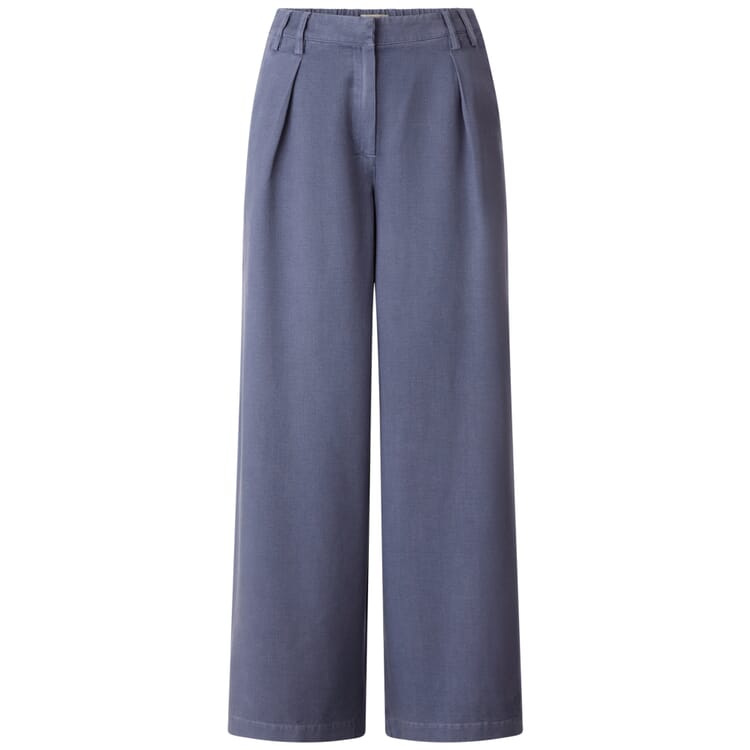 Women's Lyocell Pleated Pants, Gray-blue
