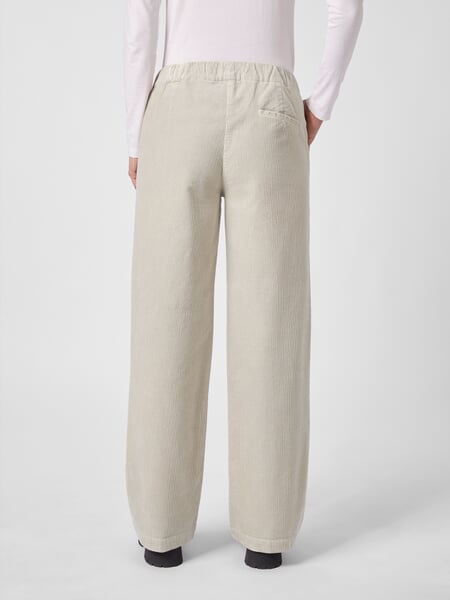 Pantalones de pana para mujer de corte recto Blanco natural, Tragebild