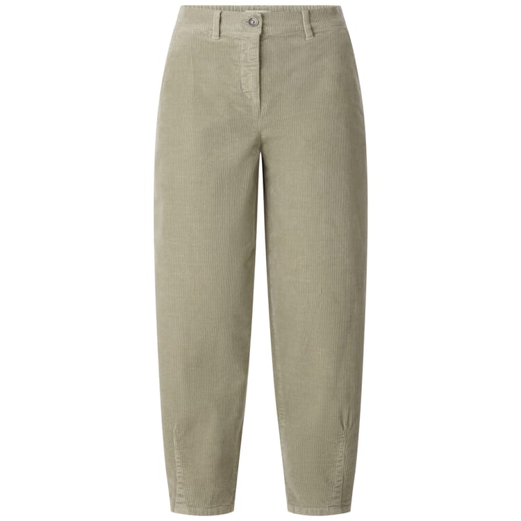 Pantalon en velours côtelé pour femme Barrel, Vert clair