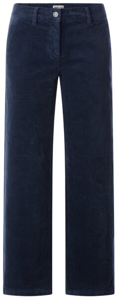 Pantalon en velours côtelé pour femme, coupe large Bleu foncé