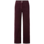 Pantalon en velours côtelé pour femme, coupe large Bordeaux