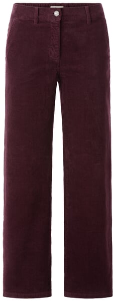 Pantaloni da donna in velluto a coste a gamba larga Rosso vino
