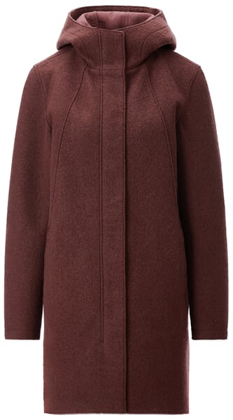 Wollen parka voor dames Marone