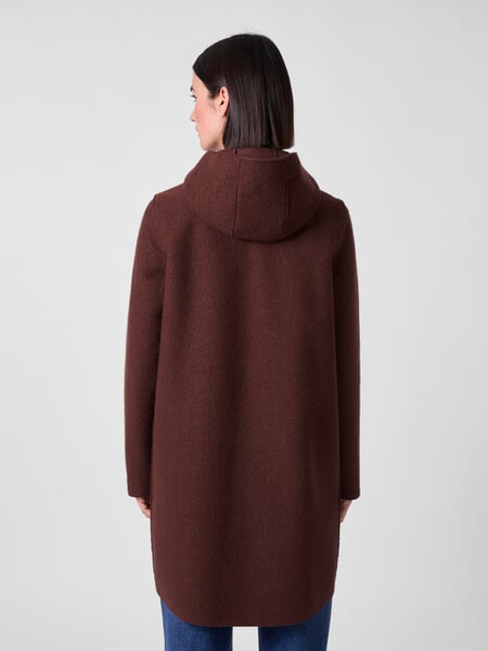 Parka da donna in lana Marone, Tragebild