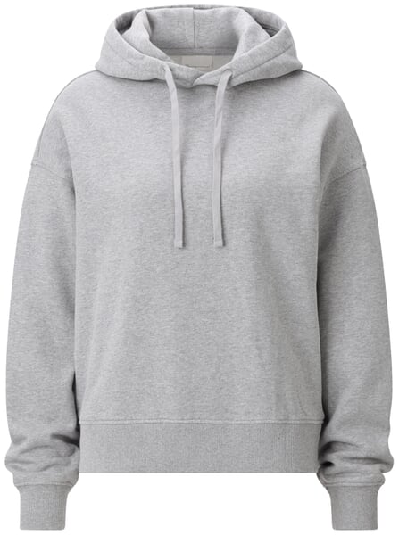 Damen-Hoodie Hellgrau meliert