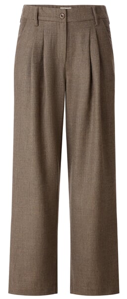 Uldbukser til kvinder med plissering Taupe