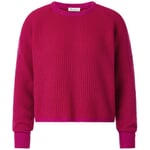 Pull en maille pour femme en cachemire Rose-rouge