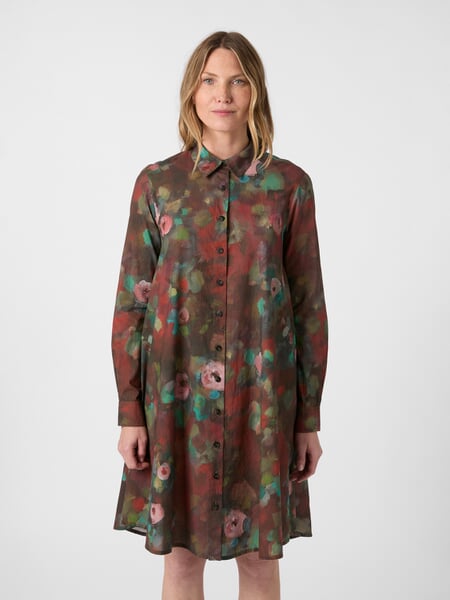 Damenkleid geknöpft Multicolor, Tragebild