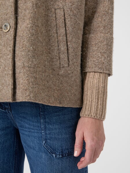 Giacca da donna in lana Marrone chiaro, Detailsicht