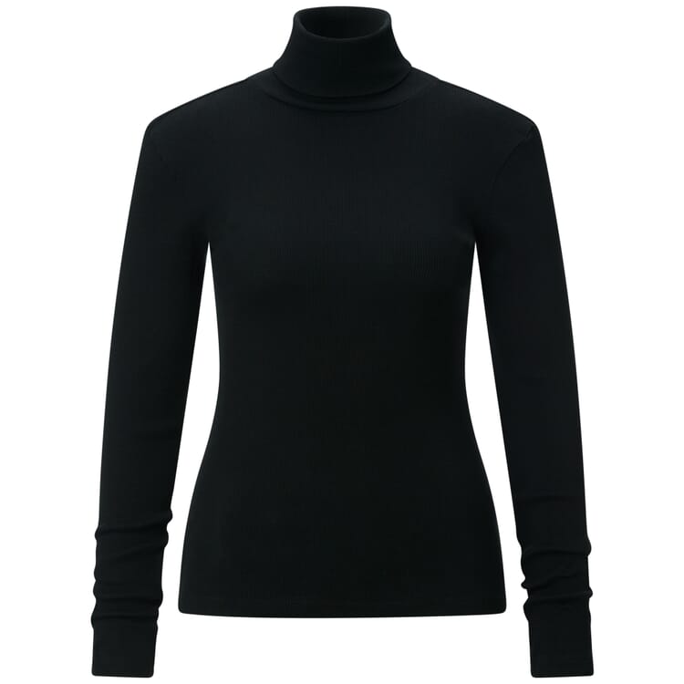 Maglia a collo alto da donna, Nero