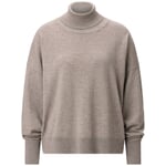 Pull à col roulé pour femme Marron clair