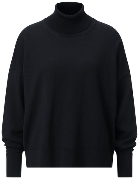 Maglione a collo alto da donna Navy