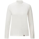 Damen-Langarmshirt Stehkragen Ecru