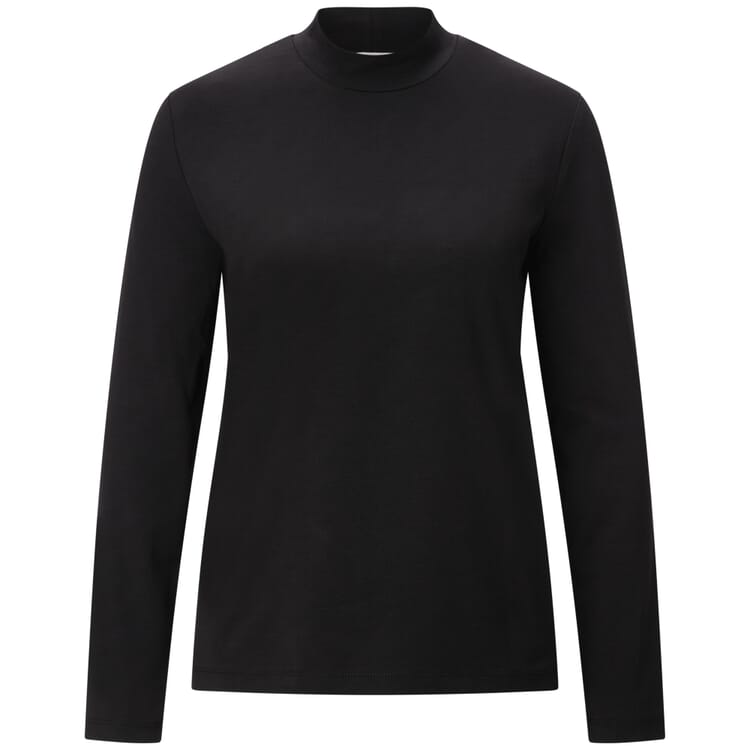 T-shirt femme à manches longues et col montant