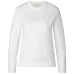 T-shirt à manches longues Interlock pour femme Écru