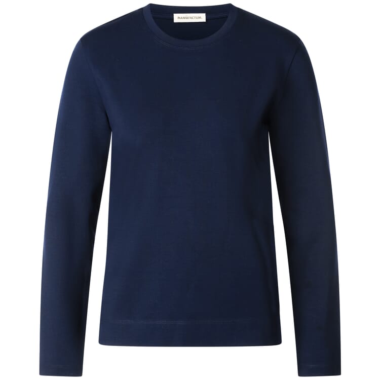 Damen-Langarmshirt Interlock, Navy