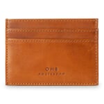 Cowhide Leather Card Case Cognac