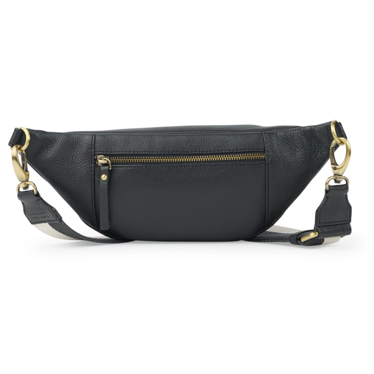 Soft-Grain Leather Waist Bag, Black