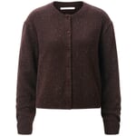 Damen-Strickjacke Donegal-Braun