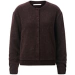 Damen-Strickjacke Donegal-Braun