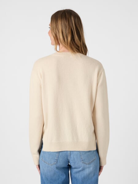 Chaleco de punto para mujer Blanco natural, Tragebild