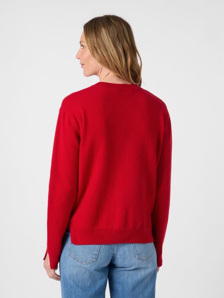 Chaleco de punto para mujer Rojo, Tragebild