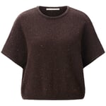 Women's sleeveless sweaters Donegal Brown