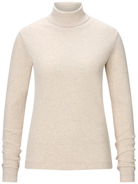 Dame-rullekraveshirt Naturlig hvid