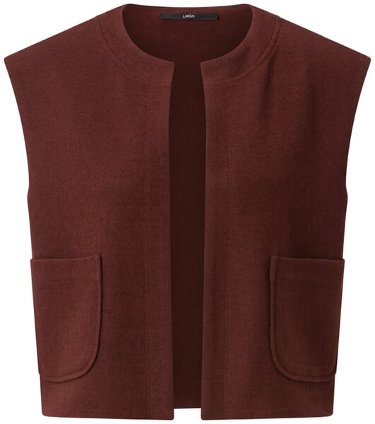 Women’s Wool-Cotton Vest Brown