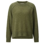 Women’s Knitted Sweater, Wool-Alpaca Olive